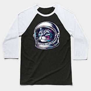 Astronaut Cat Baseball T-Shirt